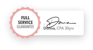 Full service Guarantee. Signature. Donna, CPA 30yrs